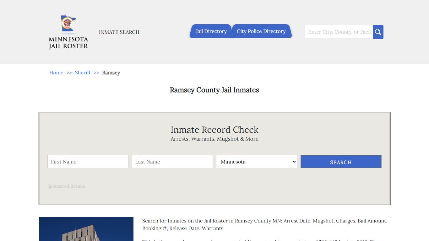 Ramsey County Jail Inmates | Jail Roster Search - MinnesotaJailRoster.com