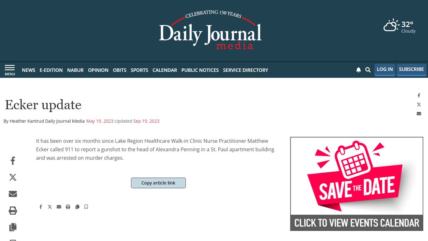 Ecker update | News | fergusfallsjournal.com - Fergus Falls Daily Journal